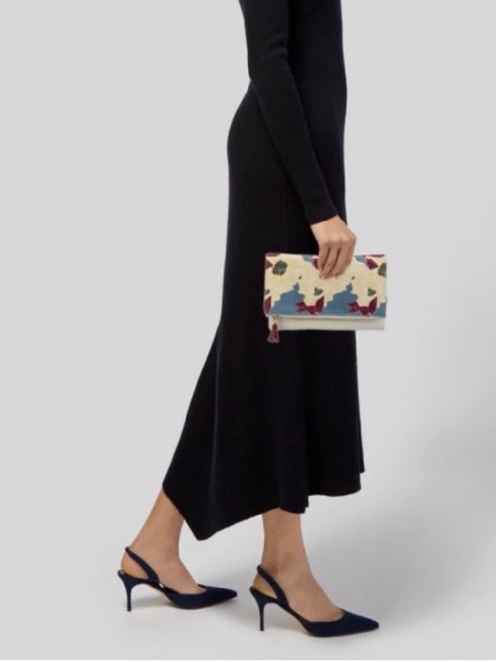 Anthropologie Rachel Pally Bloom Reversible Clutch Vegan Pattern Bag Floral - Picture 2 of 8